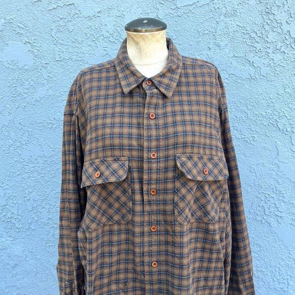 Vintage J. Crew Shirt Mens XL Flannel Plaid Oarsman 90s Preppy Casual - Picture 1 of 6